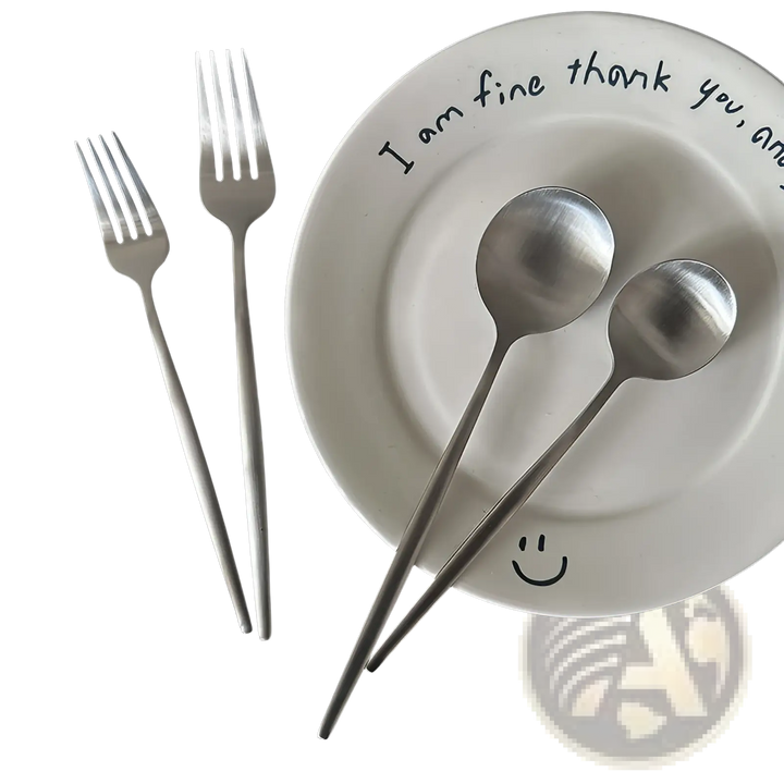 Stainless Steel Matte Cutlery Set Minimalist Flatware