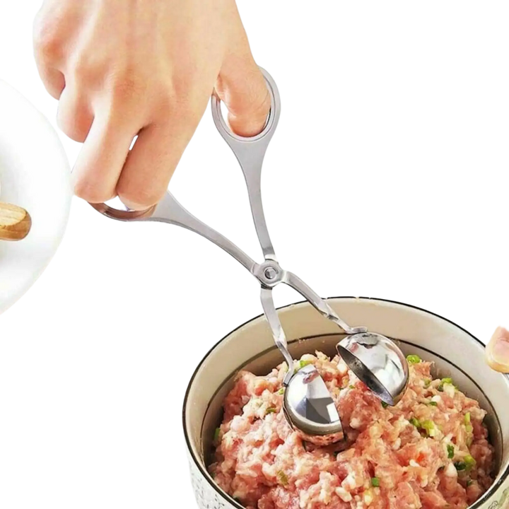 Stainless Steel Meatball Maker Tongs Kitchen Baller Scoop