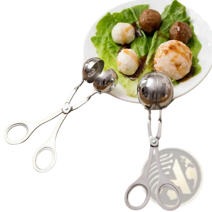 Stainless Steel Meatball Maker Tongs Kitchen Baller Scoop