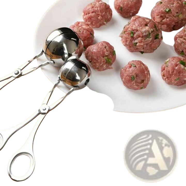 Stainless Steel Meatball Maker Tongs Kitchen Baller Scoop