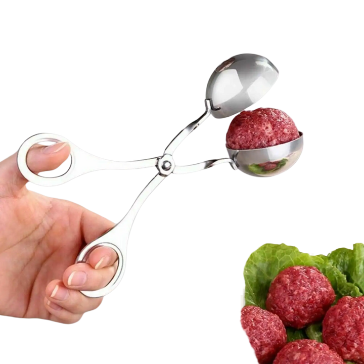 Stainless Steel Meatball Maker Tongs Kitchen Baller Scoop