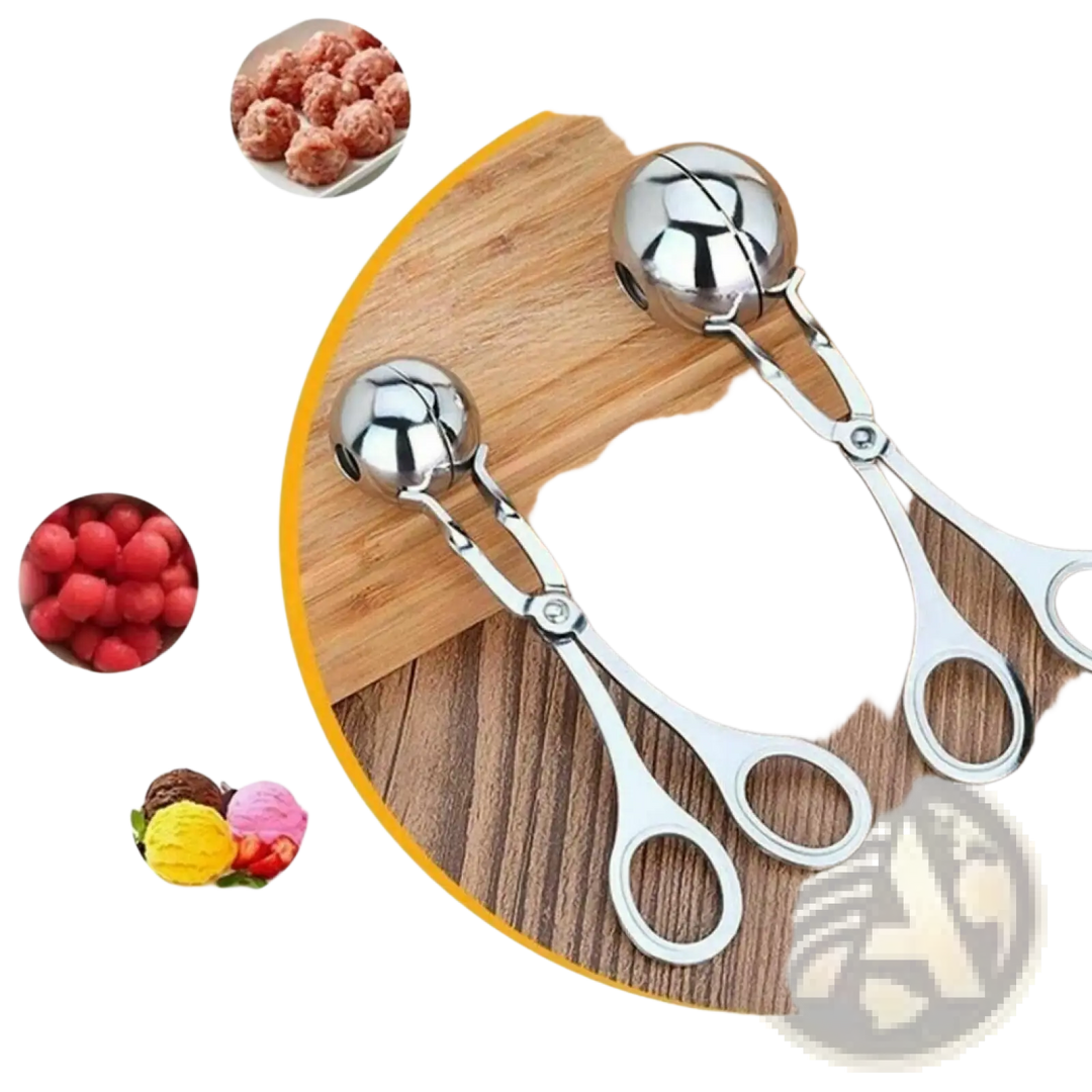 Stainless Steel Meatball Maker Tongs Kitchen Baller Scoop