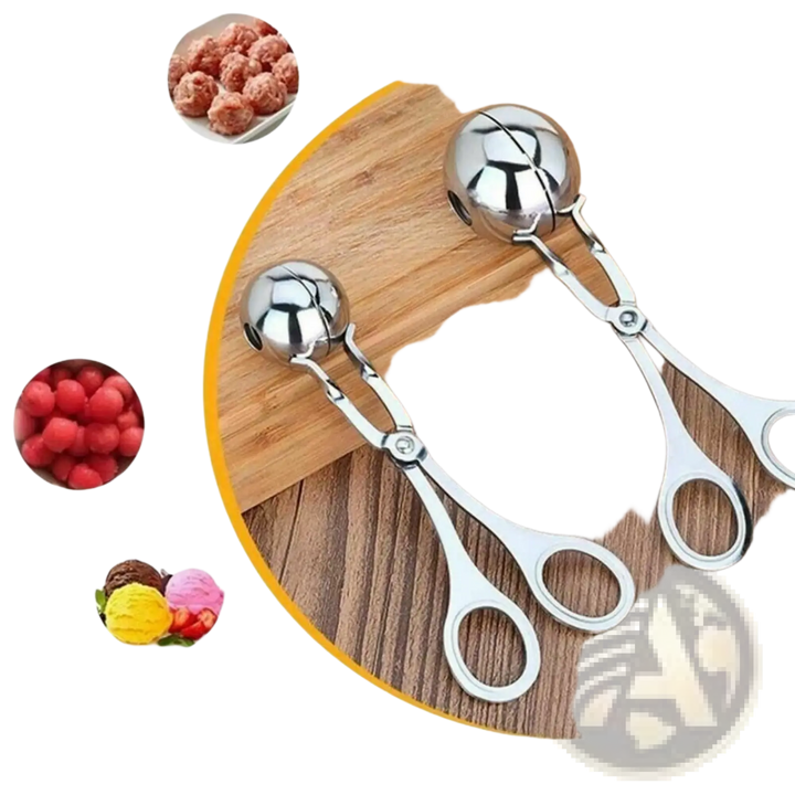 Stainless Steel Meatball Maker Tongs Kitchen Baller Scoop