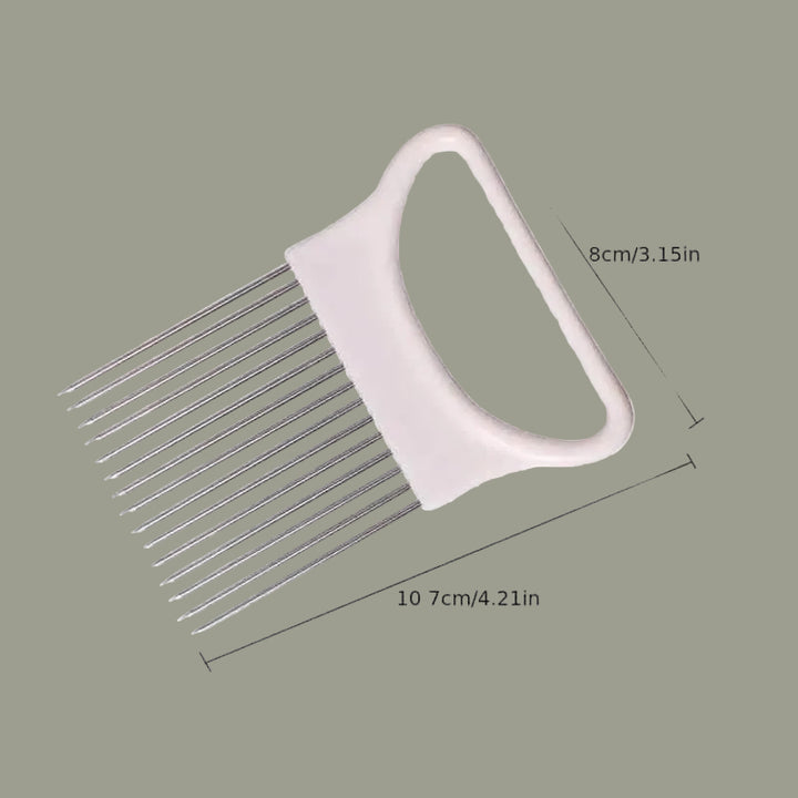 Stainless Steel Onion Needle Fork Vegetable Fruit Slicer