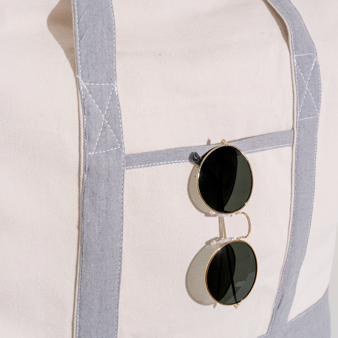 Extra Large Organic Zip Top Canvas Tote