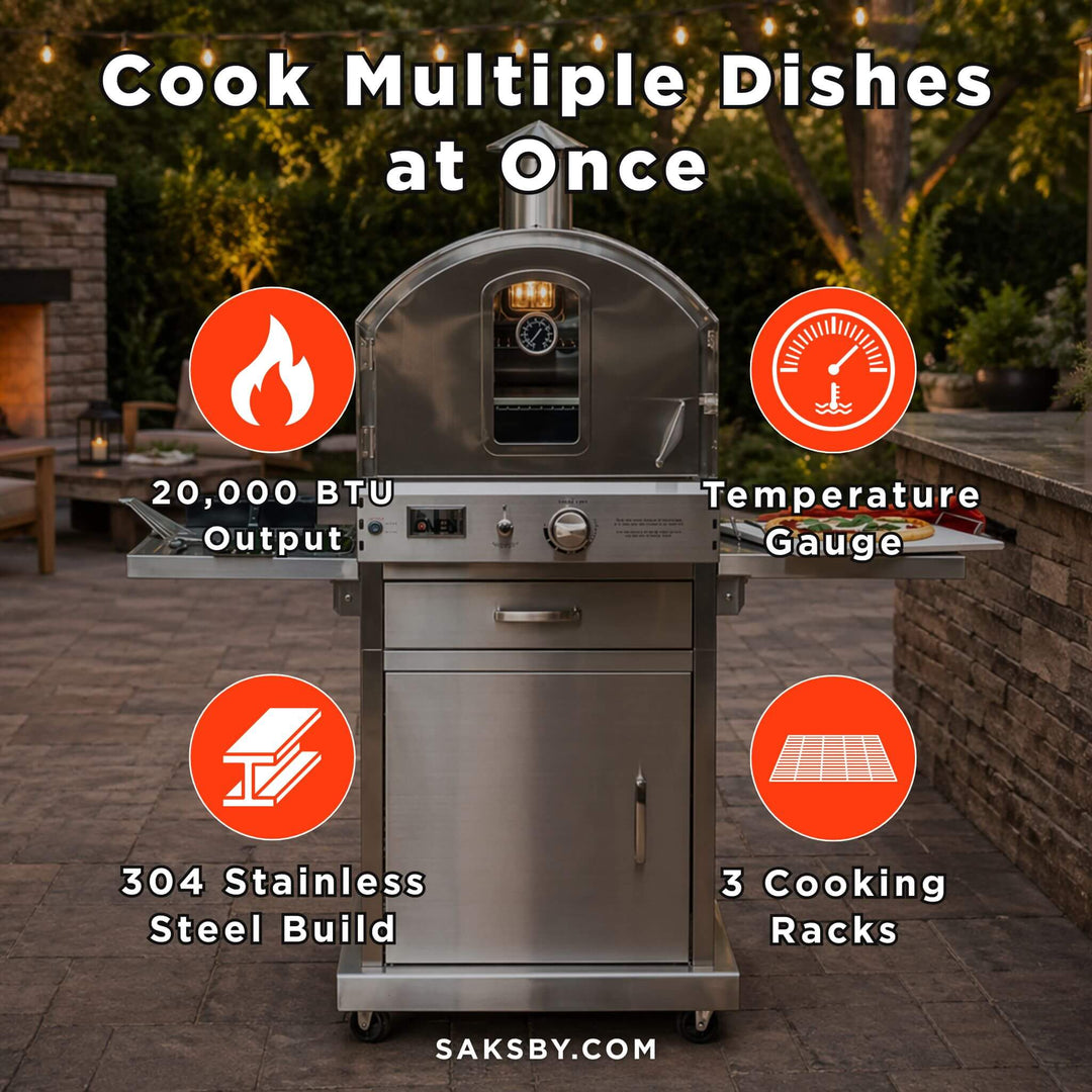 Summerset 60-Inch Outdoor Freestanding Gas Pizza Oven [SS-OVFS-LP/NG] (SAK17543)