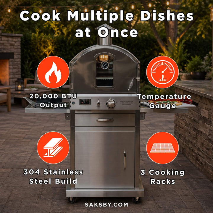 Summerset 60-Inch Outdoor Freestanding Gas Pizza Oven [SS-OVFS-LP/NG] (SAK17543)