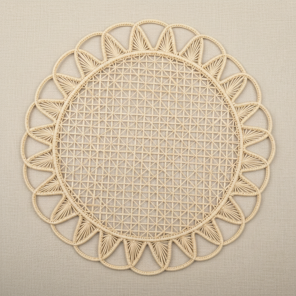 Luminous Handwoven Iraca Placemat