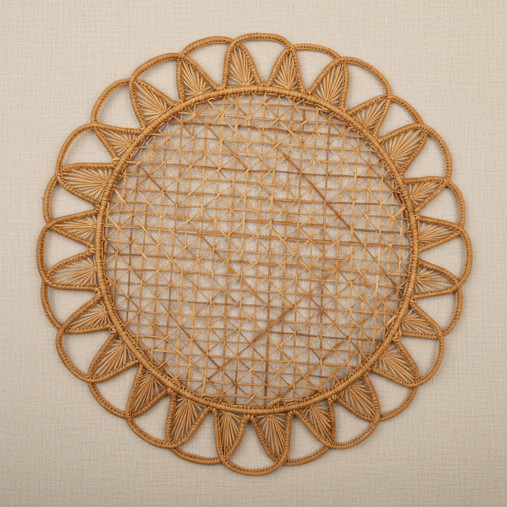 Luminous Handwoven Iraca Placemat