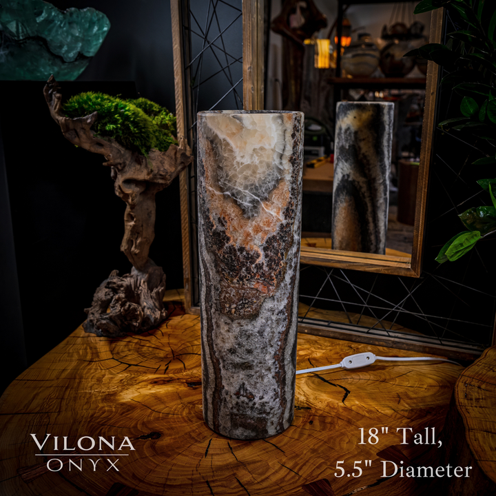Tangerine Sierra Onyx Lamp (Table Lamp #10)