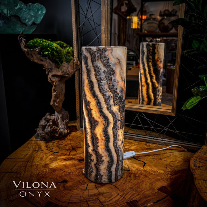 Tangerine Sierra Onyx Lamp (Table Lamp #10)