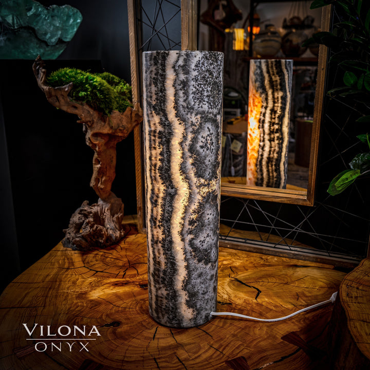 Tangerine Sierra Onyx Lamp (Table Lamp #14)
