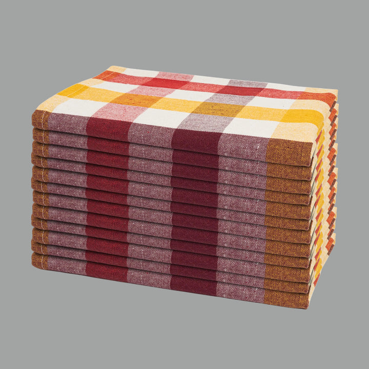Plaid Dinner Napkins—100% Cotton (12 Pack)