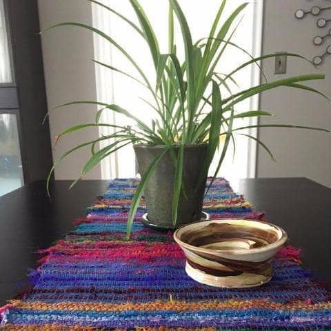Tibet Jewels Woven Table Runner Weaving Kit-Recycled Sari Siilk & Linen