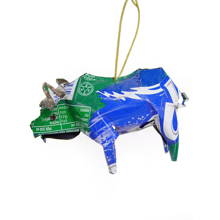 Recycled Tin Buffalo Ornament