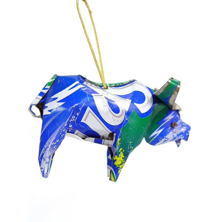 Recycled Tin Buffalo Ornament