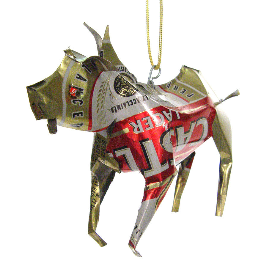Zebra Ornament Recycled Metal