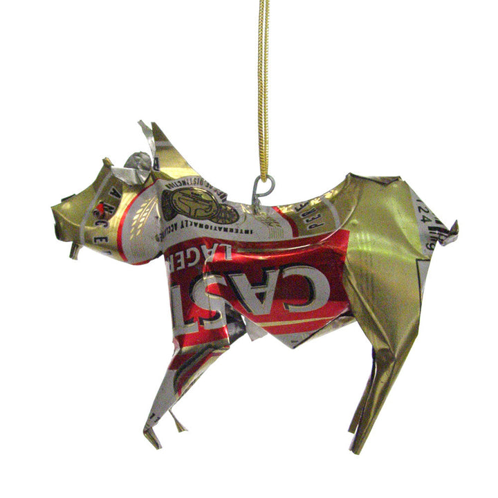 Zebra Ornament Recycled Metal