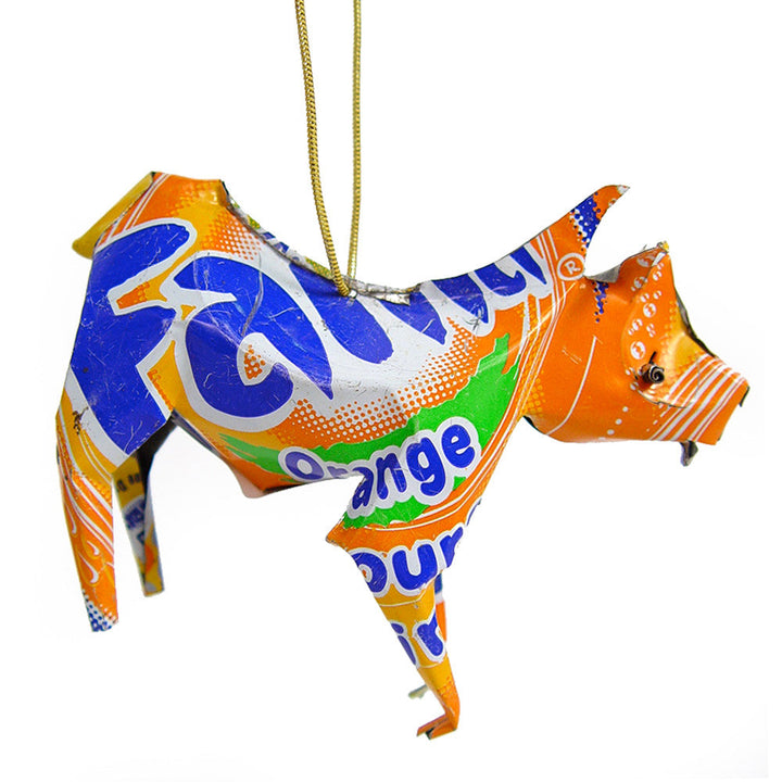 Zebra Ornament Recycled Metal