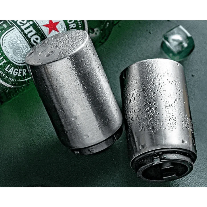 Automatic Beer Bottle Opener Magnet Beer Opener Stainless Steel Push Down Opener Wine Beer Soda Cap Opener Kitchen Accessories