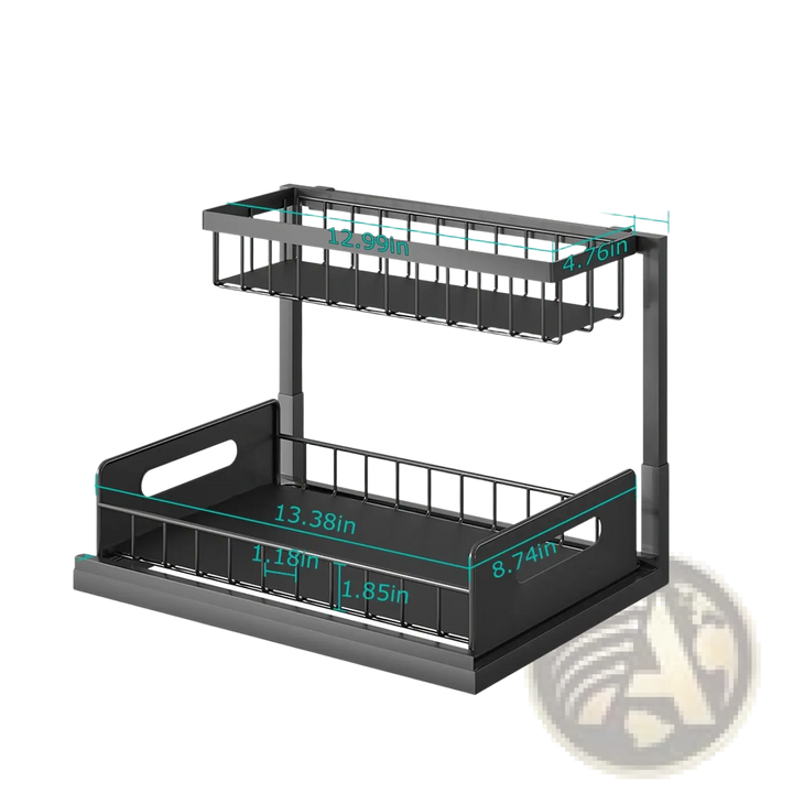 Under Sink Organizer 2 Tier Pull out Storage Shelf