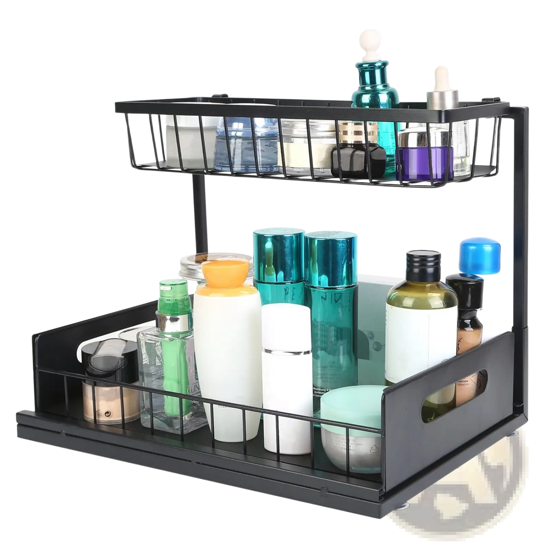 Under Sink Organizer 2 Tier Pull out Storage Shelf