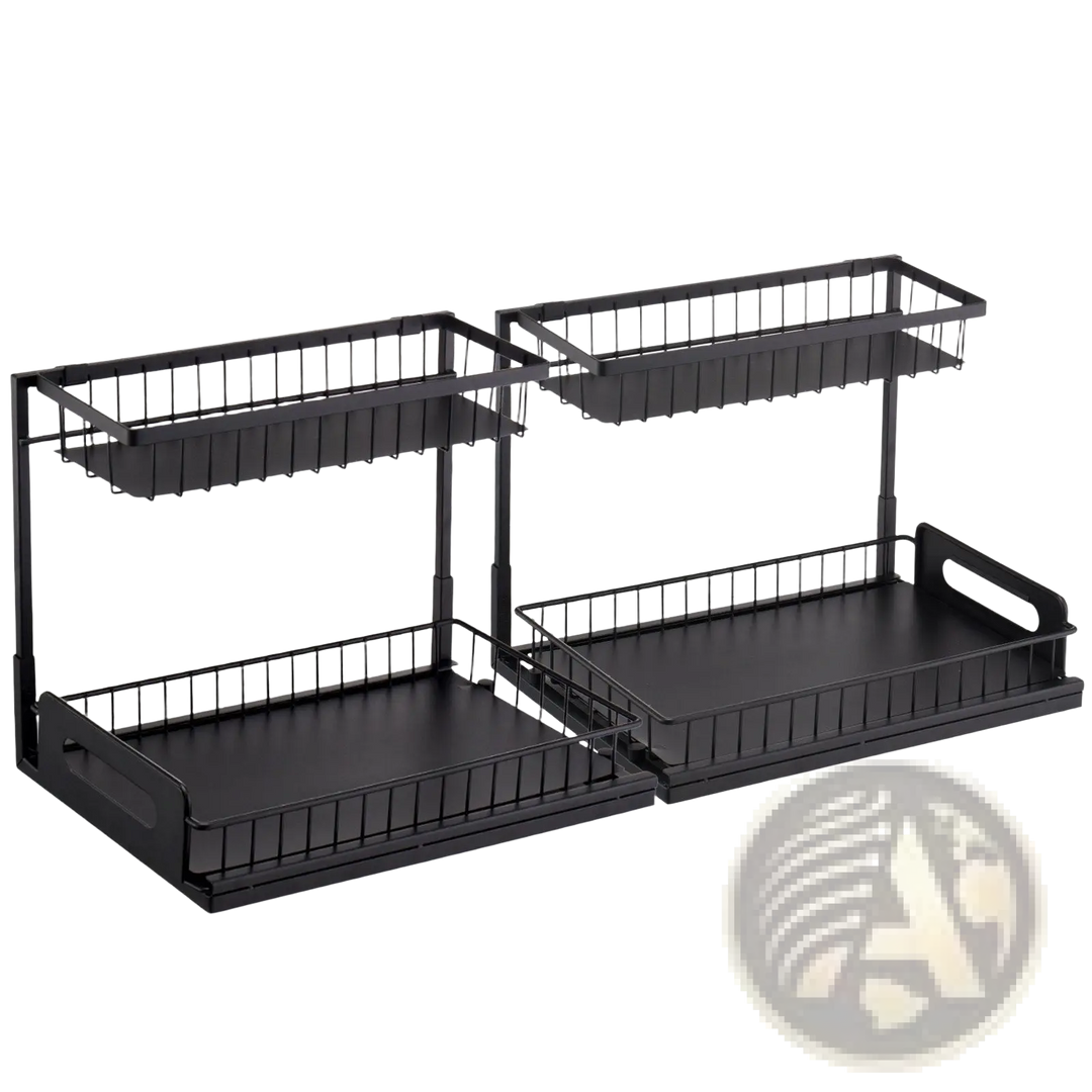 Under Sink Organizer 2 Tier Wire Pull out Baskets
