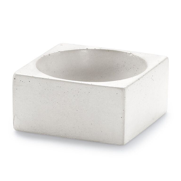 Concrete Square Pinch Bowl: White — Serveware, [material], Port Living Co.