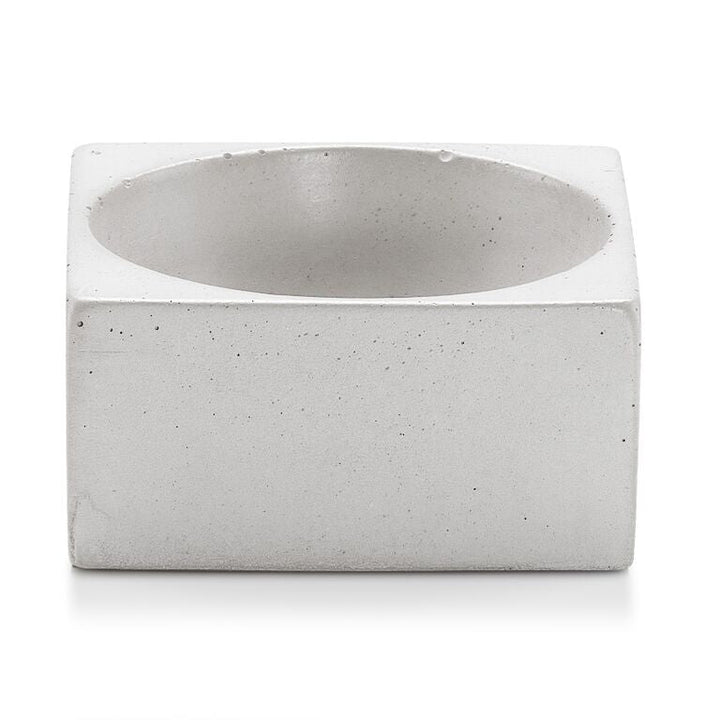 Concrete Square Pinch Bowl: White