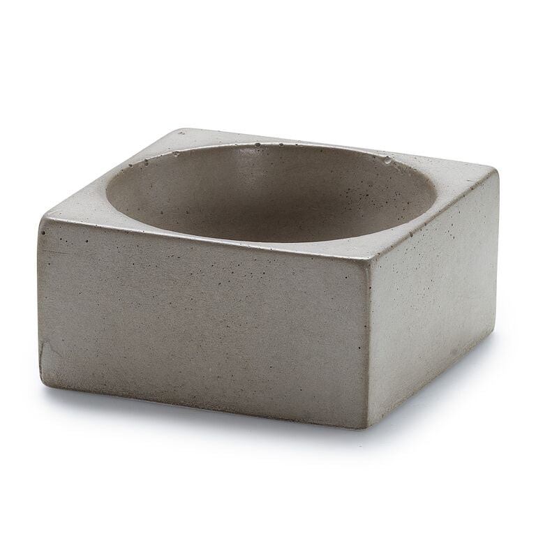 Concrete Square Pinch Bowl: Gray — Serveware, [material], Port Living Co.