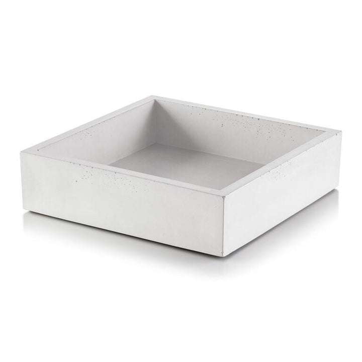 Concrete Napkin/Valet Bin: White — napkin holder, [material], Port Living Co.