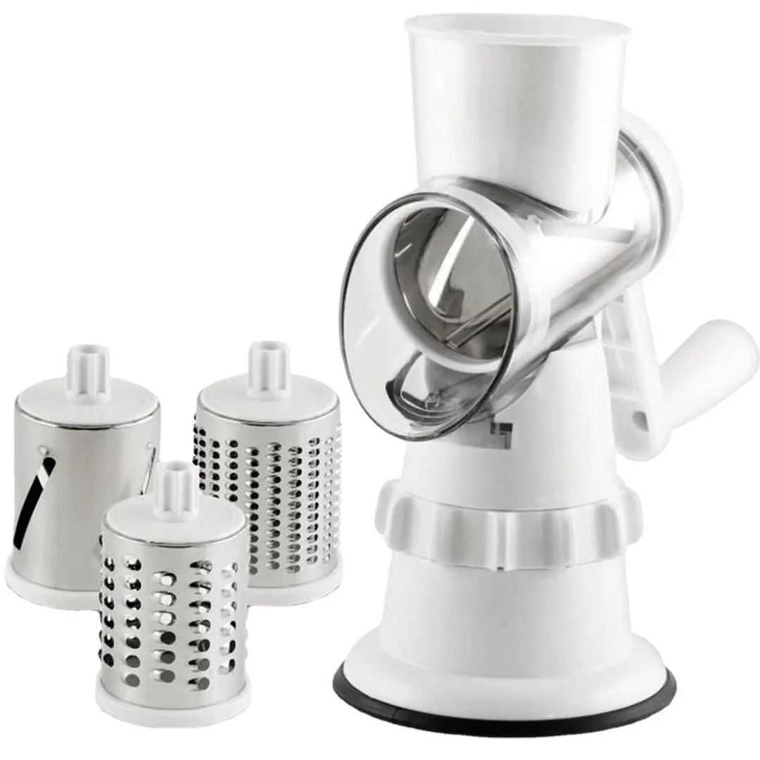 Vegetable Slicer 3 in 1 Manual Rotary Grater Mandoline