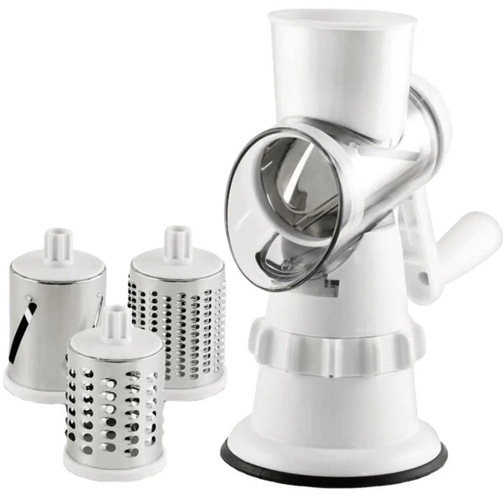 Vegetable Slicer 3 in 1 Manual Rotary Grater Mandoline