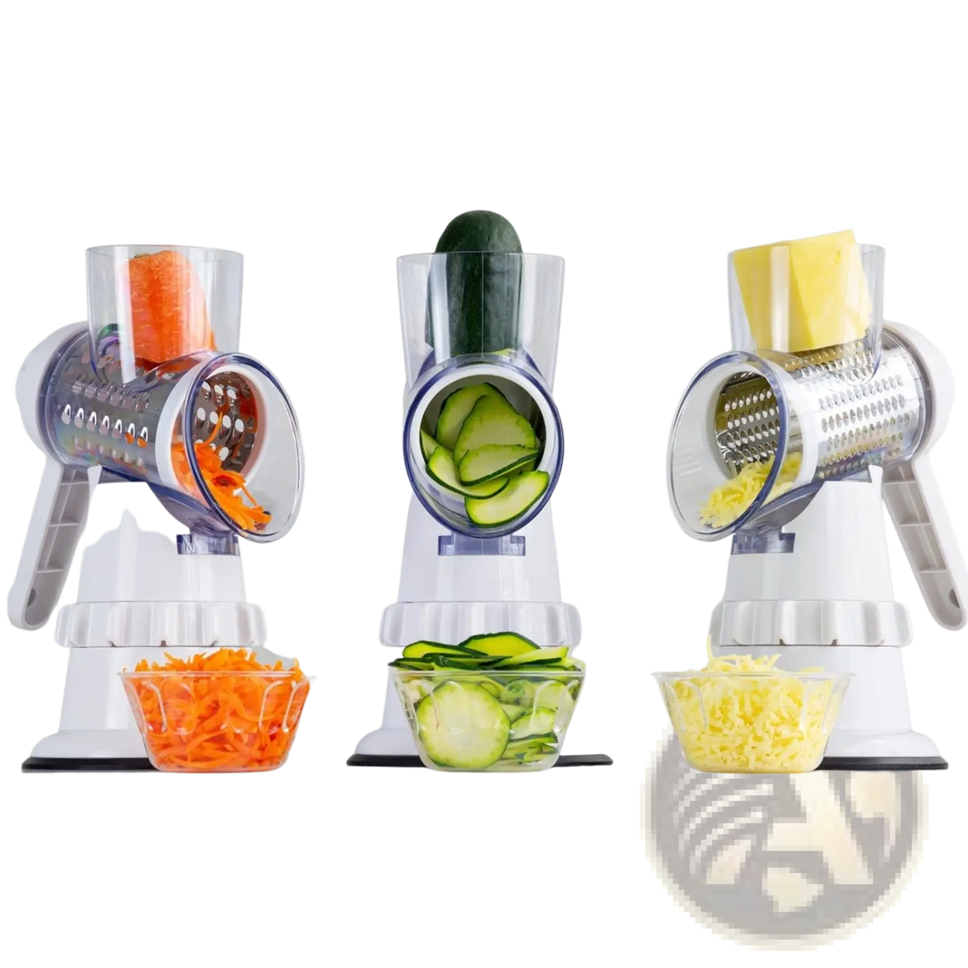 Vegetable Slicer 3 in 1 Manual Rotary Grater Mandoline