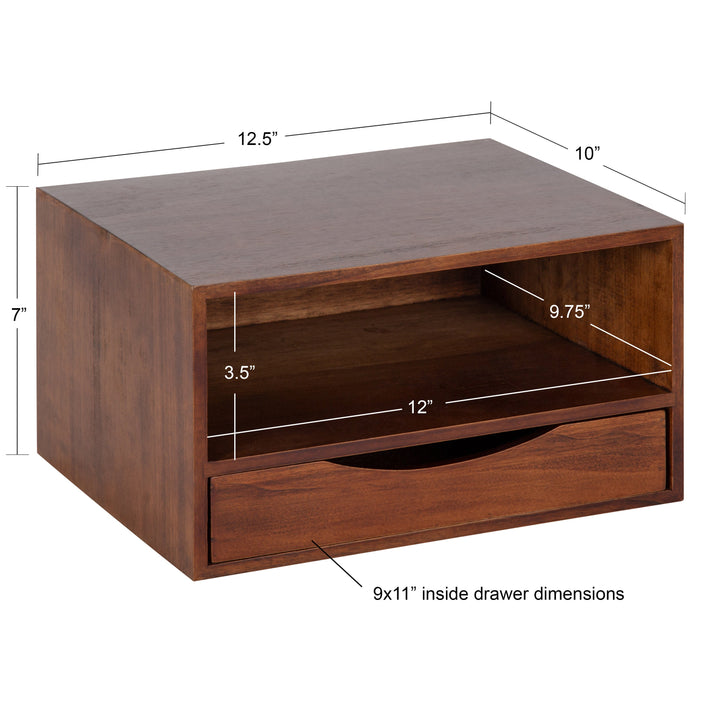 Hutton Floating Wall Shelf with Drawer