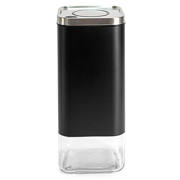 Borosilicate Glass & Stainless Steel Storage Jar–16 oz (Square)