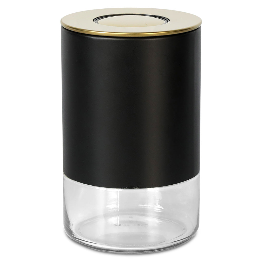 Borosilicate Glass & Stainless Steel Storage Jar–8 oz (Round)