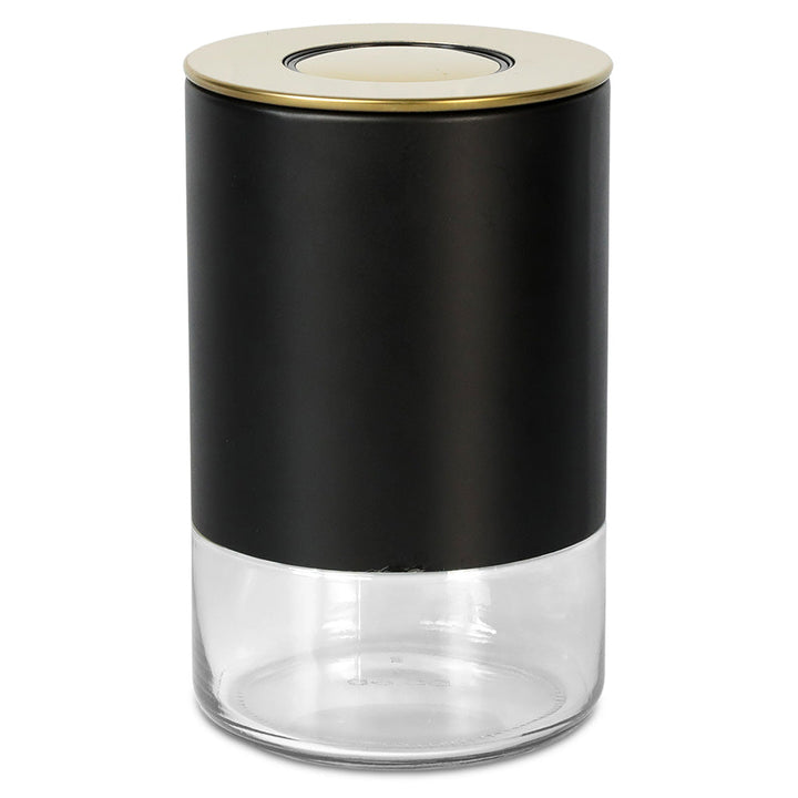 Borosilicate Glass & Stainless Steel Storage Jar–8 oz (Round)