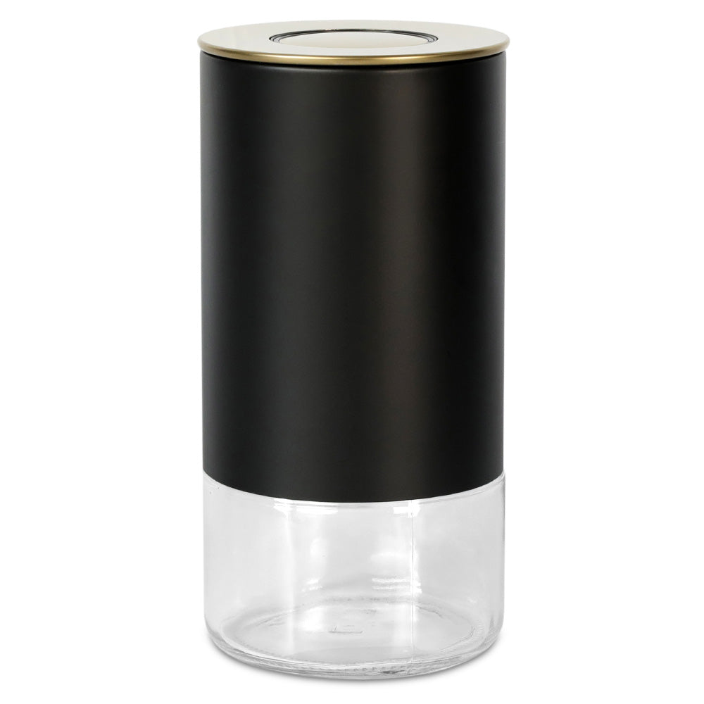 Borosilicate Glass & Stainless Steel Storage Jar–12 oz (Round)