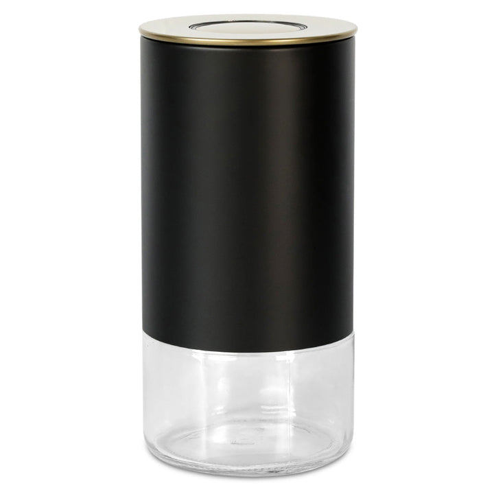 Borosilicate Glass & Stainless Steel Storage Jar–12 oz (Round)