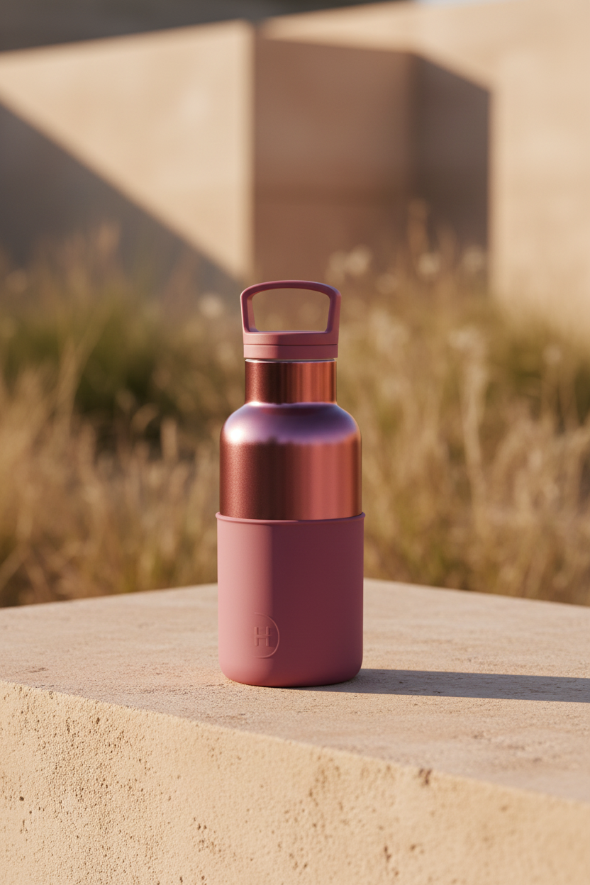 Vacuum Insulated Water Bottle - Rose Gold 12 oz