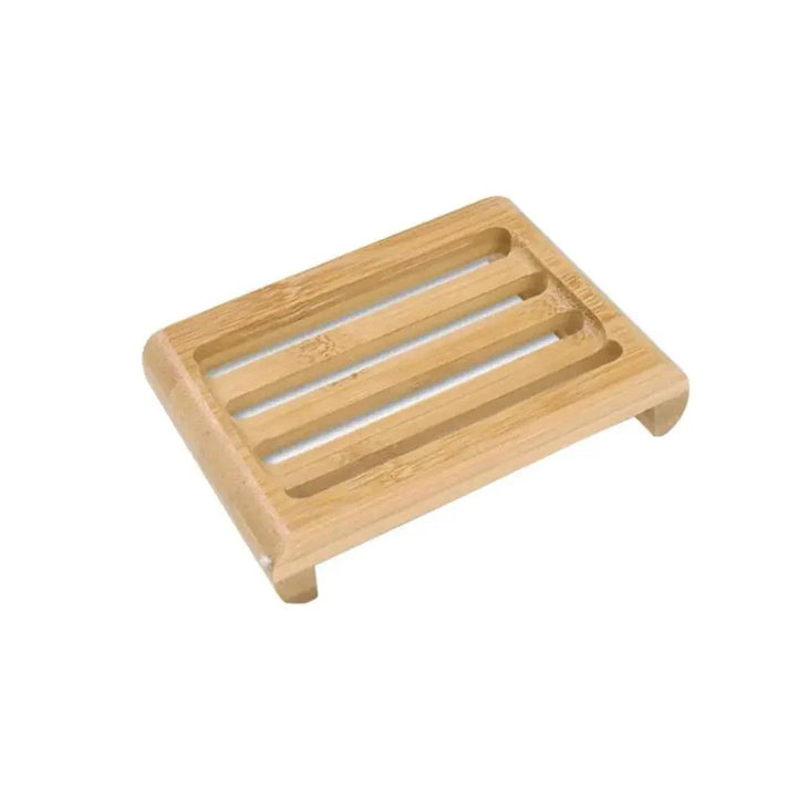 Wooden Natural Bamboo Soap Dishes Tray Holder Storage Soap Rack Plate Box Container Portable Bathroom Soap Dish Storage Box Bathroom Wooden Soap Case Holder Home Hand Craft Natural Wood Dish Holder for Soap Sponge