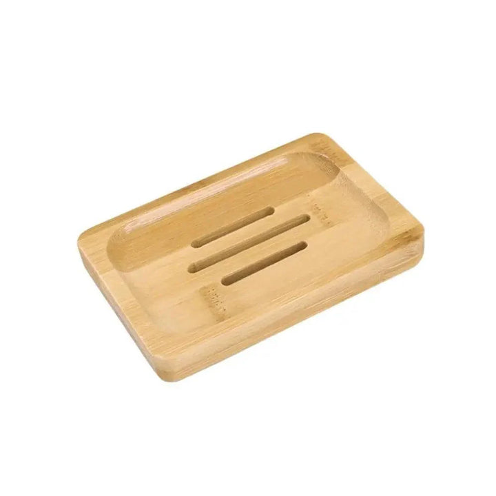 Wooden Natural Bamboo Soap Dishes Tray Holder Storage Soap Rack Plate Box Container Portable Bathroom Soap Dish Storage Box Bathroom Wooden Soap Case Holder Home Hand Craft Natural Wood Dish Holder for Soap Sponge