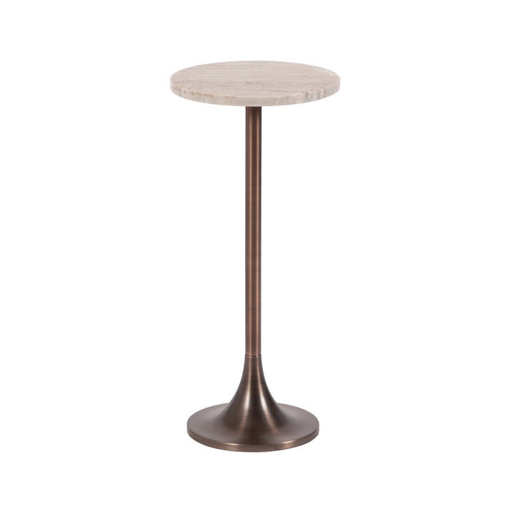 Baronet Round Marble and Metal Table