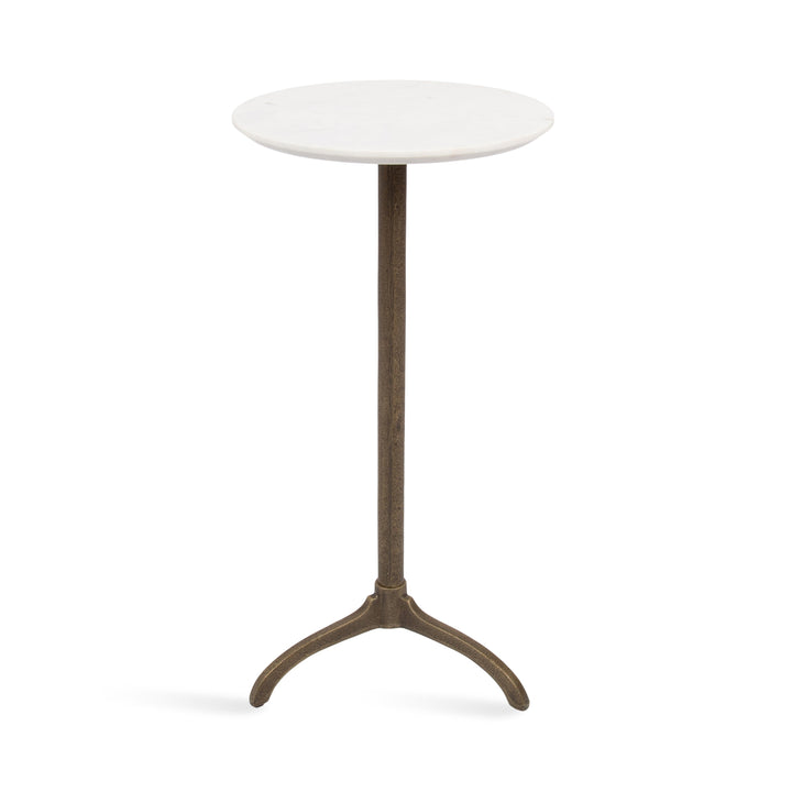 Henshall Marble and Metal Round Side Table