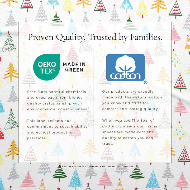 Turkish Cotton Christmas Flannel Sheet Set - Whittaker Collection