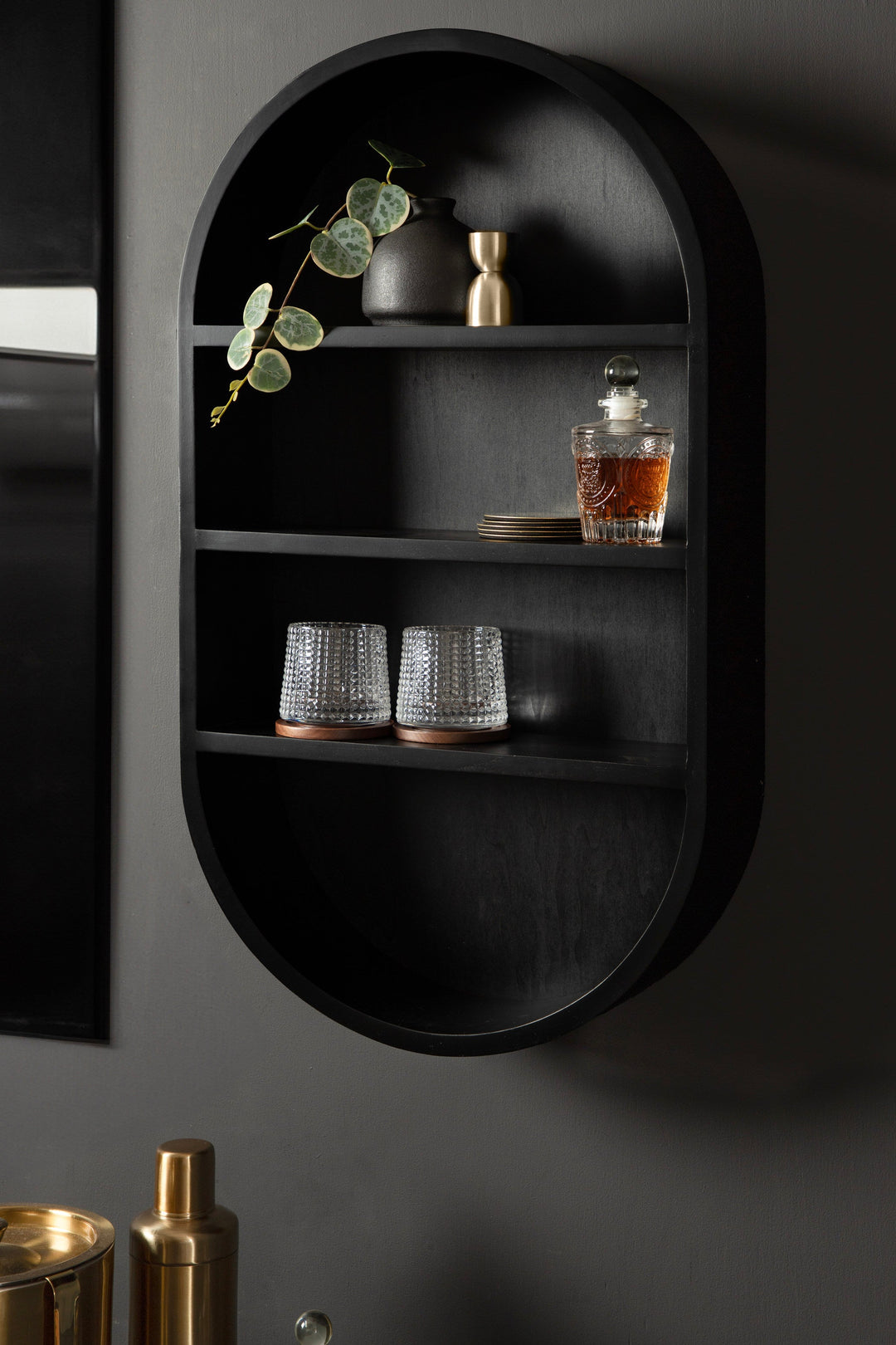 Hutton Wood Capsule Wall Shelf