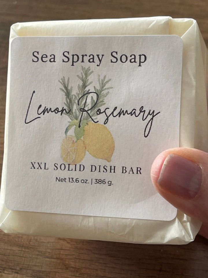 XXL Solid Dish Soap Bar (11.75 oz) — Solid Dish Soap, [material], Sea Spray Soap