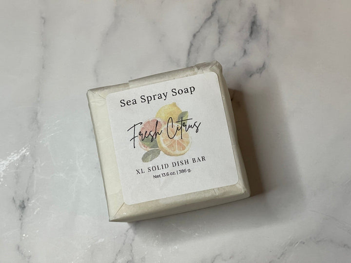 XXL Solid Dish Soap Bar (11.75 oz) — Solid Dish Soap, [material], Sea Spray Soap