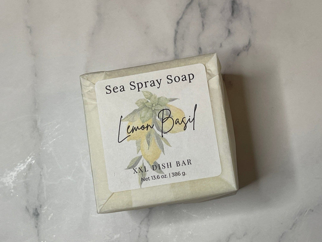 XXL Solid Dish Soap Bar (11.75 oz) — Solid Dish Soap, [material], Sea Spray Soap
